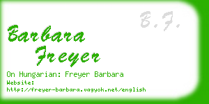 barbara freyer business card